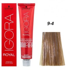 Profesionalūs plaukų dažai Schwarzkopf Professional IGORA Royal, 9-4 Extra Light Blonde Beige, 60 ml kaina ir informacija | Plaukų dažai | pigu.lt