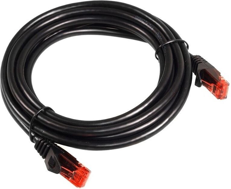 Maclean MCTV-742 Patchcord UTP cat6 Cable plug-plug 3m black kaina ir informacija | Kabeliai ir laidai | pigu.lt