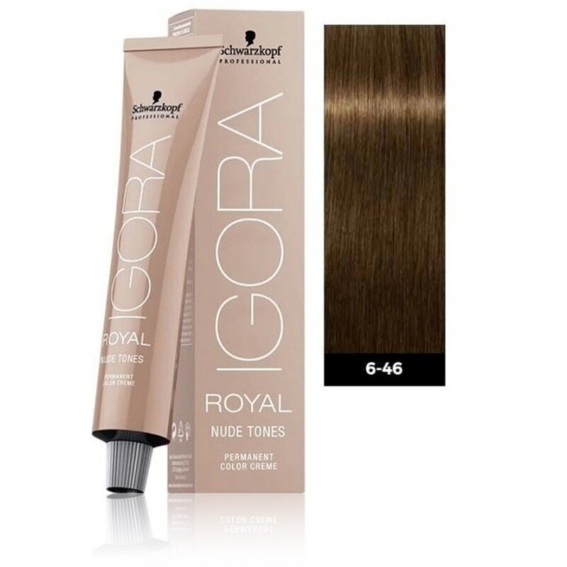 Profesionalūs plaukų dažai Schwarzkopf Professional Igora Royal Nude Tones, 6-46 Dark Blonde Beige Chocolate, 60 ml kaina ir informacija | Plaukų dažai | pigu.lt