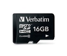 Verbatim 16GB Micro SD (HC) Class 10 цена и информация | Карты памяти для телефонов | pigu.lt