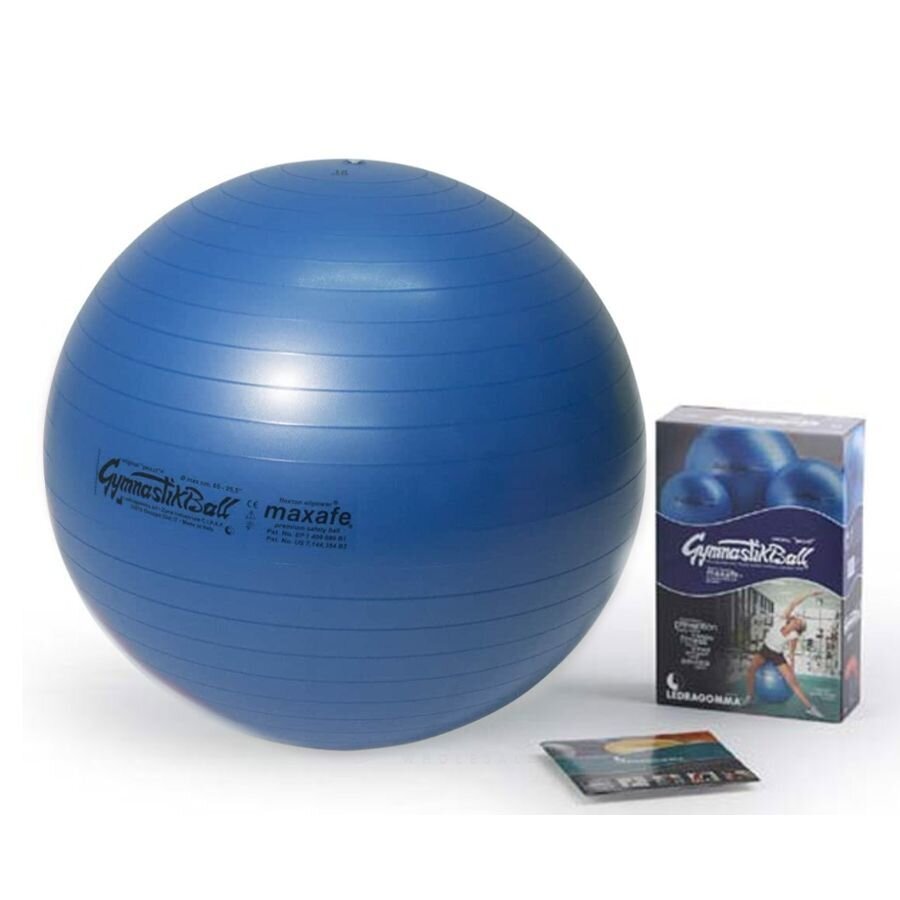 Gimnastikos kamuolys Pezzi Maxafe 75 cm, mėlynas цена и информация | Gimnastikos kamuoliai | pigu.lt