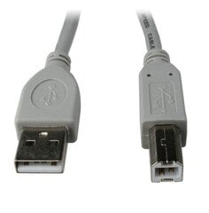 Кабель USB 2.0, A-B M/M, 1.8 м, серый цена и информация | Кабели и провода | pigu.lt
