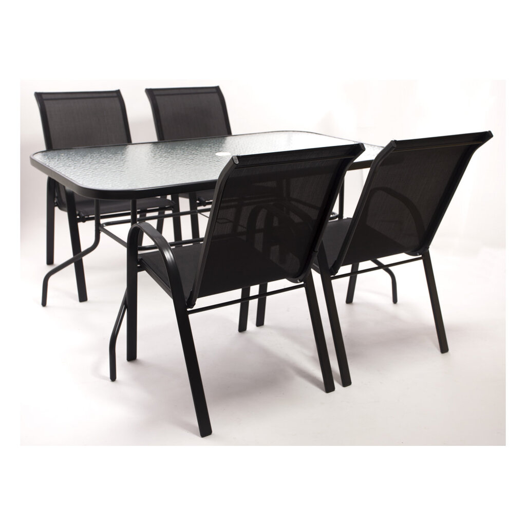 Lauko baldų komplektas ELLA by FIELDMANN®, juodas kaina ir informacija | Lauko baldų komplektai | pigu.lt