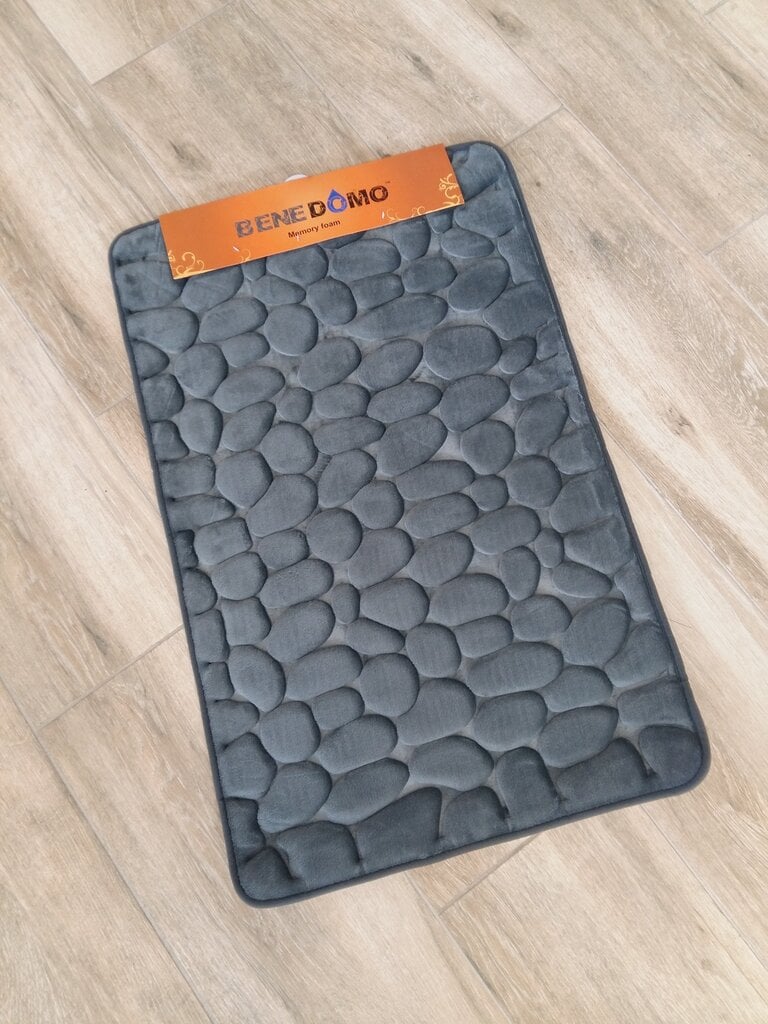 Memory foam kilimėlis "Benedomo" Deep grey, 50x80 cm kaina ir informacija | Vonios kambario aksesuarai | pigu.lt