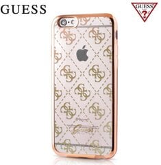 Супер тонкий силиконовый чехол-крышка GUESS GUHCPSETR4GG 4G для Apple iPhone 5 5S iPhone SE, золотой цена и информация | Чехлы для телефонов | pigu.lt