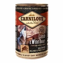 Carnilove консервы Wild Meat Lamb & Wild Boar, 400 г цена и информация | Консервы для собак | pigu.lt