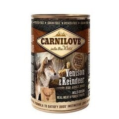 Carnilove konservai Wild Meat Venison &amp; Reindeer, 400 g kaina ir informacija | Konservai šunims | pigu.lt