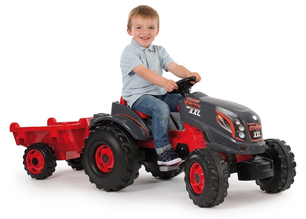 Minamas traktorius su priekaba Simba Smoby Stronger XXL kaina ir informacija | Žaislai berniukams | pigu.lt