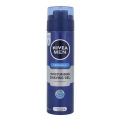 Skutimosi putos Nivea Men Original Moisturizing Shaving Gel, 200ml kaina ir informacija | Skutimosi priemonės ir kosmetika | pigu.lt