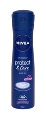 Спрей антиперспирант для женщин Nivea Protect & Care 48 H 150 мл цена и информация | Nivea Кухонные товары, товары для домашнего хозяйства | pigu.lt
