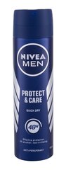 Nivea дезодорант-спрей Protect&Care для мужчин, 150 мл цена и информация | Дезодоранты | pigu.lt