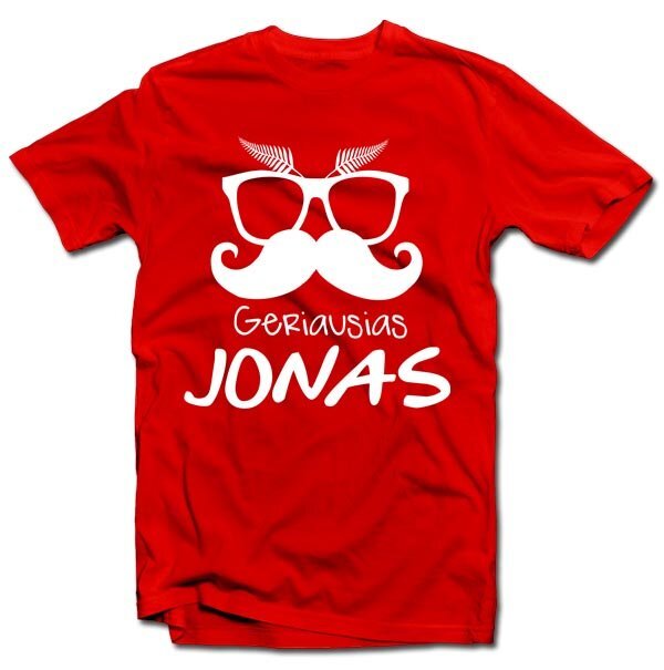Marškinėliai "Geriausias JONAS" kaina ir informacija | Originalūs marškinėliai | pigu.lt