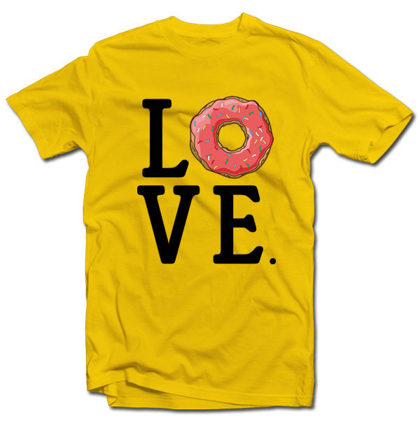 Marškinėliai "Meilė spurgoms" kaina ir informacija | Originalūs marškinėliai | pigu.lt