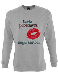 Džemperis "Kartą pabučiavęs..." (be kapišono) kaina ir informacija | Originalūs džemperiai | pigu.lt