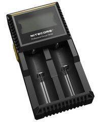 Универсальное зарядное устройство NITECORE D2 EU IMR \ Li-ion \ LiFePO4 \ Ni-MH \ Ni-Cd (AA, AAA, AAAA, C) цена и информация | Зарядные устройства для элементов питания | pigu.lt