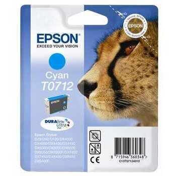 Epson - Tusz T0712 CYAN 5.5ml do serii D/DX/SX цена и информация | Kasetės rašaliniams spausdintuvams | pigu.lt