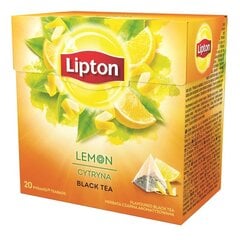 LIPTON черный чай со вкусом лимона, 20 шт. цена и информация | Чай | pigu.lt