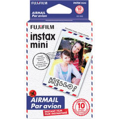 Fujifilm Instax Mini Airmail Instant Film Quantity 10, 86 x 54 mm kaina ir informacija | Priedai fotoaparatams | pigu.lt