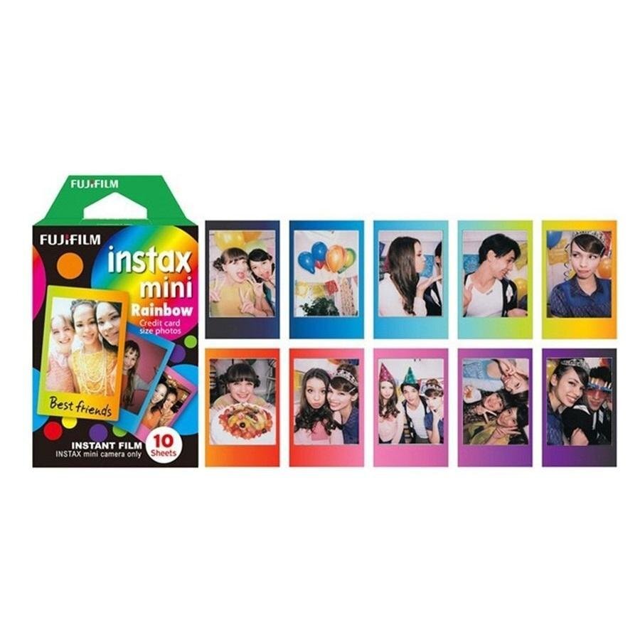 Foto lapeliai Fujifilm Instax Mini Rainbow Instant Film Quantity 10, 86 x 54 mm kaina ir informacija | Priedai fotoaparatams | pigu.lt