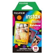 Foto lapeliai Fujifilm Instax Mini Rainbow Instant Film Quantity 10, 86 x 54 mm kaina ir informacija | Priedai fotoaparatams | pigu.lt