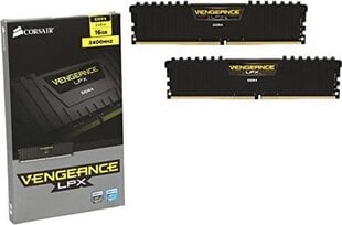 Corsair Vengeance LPX 16GB DDR4 DRAM 2400MHz C16 Memory Kit (CMK16GX4M1A2400C16) цена и информация | Оперативная память (RAM) | pigu.lt