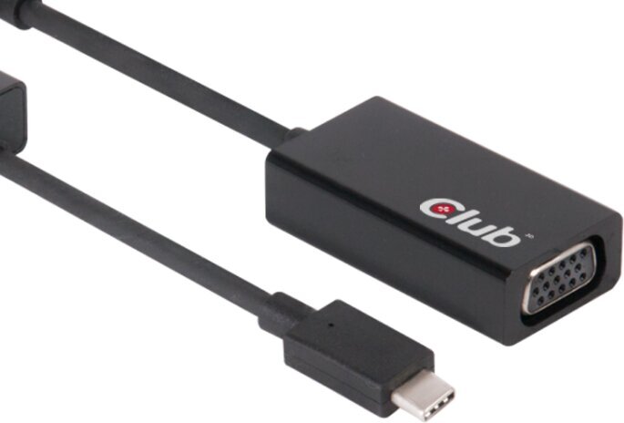 Club 3D CAC-1502, USB-C/VGA, 0.15 m kaina ir informacija | Kabeliai ir laidai | pigu.lt