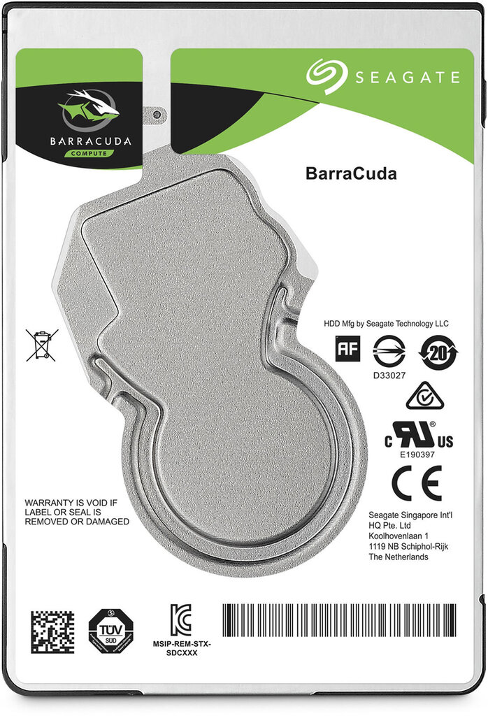 Seagate BarraCuda 2.5" 4TB (ST4000LM024) цена и информация | Vidiniai kietieji diskai (HDD, SSD, Hybrid) | pigu.lt