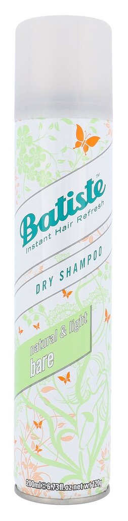 Sausas šampūnas Batiste Bare 200 ml kaina ir informacija | Šampūnai | pigu.lt