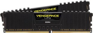 Corsair Vengeance LPX DDR4, 16GB(2x8GB), 2133MHz, CL13, Black (CMK16GX4M2A2133C13) цена и информация | Оперативная память (RAM) | pigu.lt