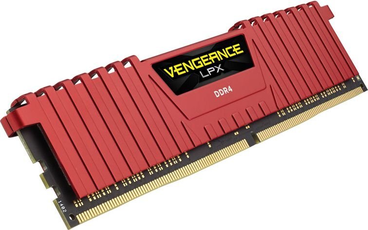 Corsair DDR4 Vengeance LPX 32GB /2666 (4x8GB) RED CL16 (CMK32GX4M4A2666C16R) kaina ir informacija | Operatyvioji atmintis (RAM) | pigu.lt