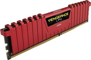 Corsair DDR4, 8GB, 2400MHz, CL14, Vengeance LPX RED (CMK8GX4M1A2400C14R) цена и информация | Оперативная память (RAM) | pigu.lt
