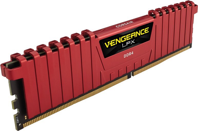 Corsair DDR4, 8GB, 2400MHz, CL14, Vengeance LPX RED (CMK8GX4M1A2400C14R) kaina ir informacija | Operatyvioji atmintis (RAM) | pigu.lt