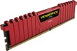 Corsair DDR4, 8GB, 2400MHz, CL14, Vengeance LPX RED (CMK8GX4M1A2400C14R) цена и информация | Operatyvioji atmintis (RAM) | pigu.lt