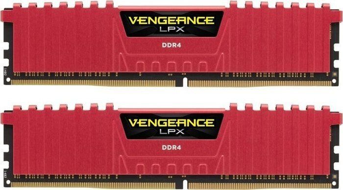 Corsair Vengeance LPX DDR4, 8GB, 2666MHz, CL16, Red (CMK8GX4M1A2666C16R) kaina ir informacija | Operatyvioji atmintis (RAM) | pigu.lt