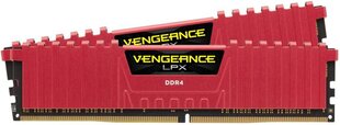 Corsair Vengeance LPX DDR4, 8GB, 2666MHz, CL16, Red (CMK8GX4M1A2666C16R) цена и информация | Оперативная память (RAM) | pigu.lt