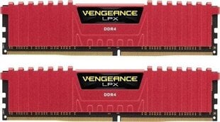 Corsair Vengeance LPX DDR4, 2x8GB, 3200MHz, CL16 (CMK16GX4M2B3200C16R) kaina ir informacija | Corsair Kompiuterinė technika | pigu.lt