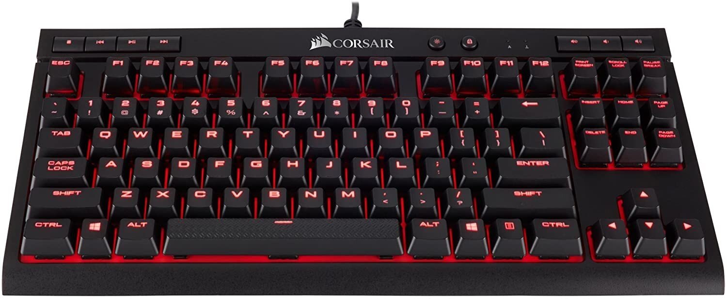 Corsair Gaming K63 Red LED kaina ir informacija | Klaviatūros | pigu.lt