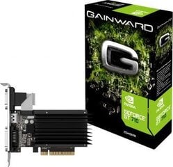 Gainward GeForce GT 710 2GB DDR3 (64 bit) DVI, HDMI, VGA, Retail (426018336-3576) kaina ir informacija | Gainward Kompiuterinė technika | pigu.lt