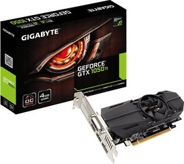 Видеокарта Gigabyte GeForce GTX 1050 Ti 4GB GDDR5 128 Bit 2xHDMI, DVI, DP GV-N105TOC-4GL цена и информация | Видеокарты (GPU) | pigu.lt