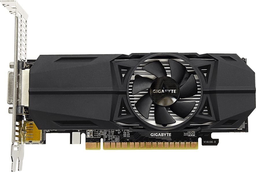 Gigabyte GeForce GTX 1050 Ti 4GB GDDR5 (128 Bit) 2xHDMI, DVI, DP (GV-N105TOC-4GL) kaina ir informacija | Vaizdo plokštės (GPU) | pigu.lt