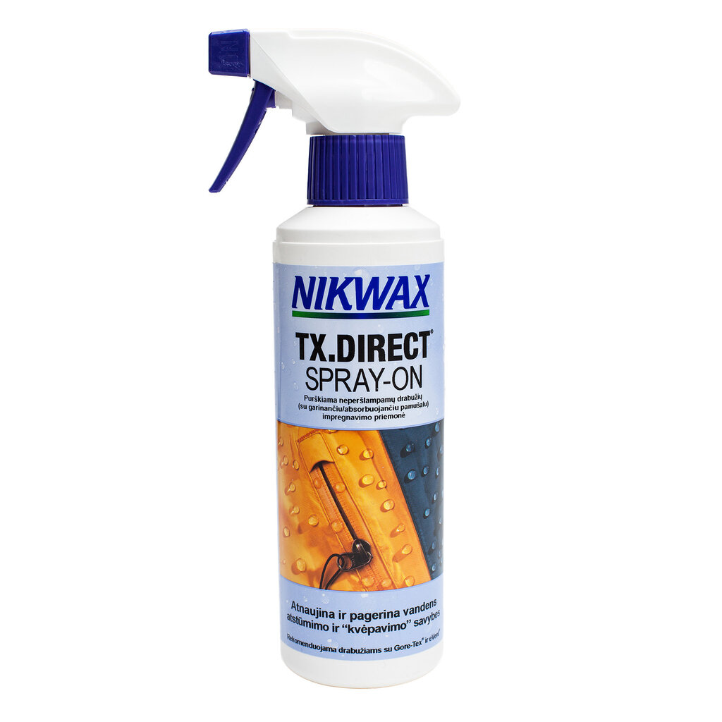 Purškiamas impregnantas Nikwax TX.DIRECT kaina ir informacija | Turistinio inventoriaus, drabužių ir avalynės priežiūros priemonės | pigu.lt