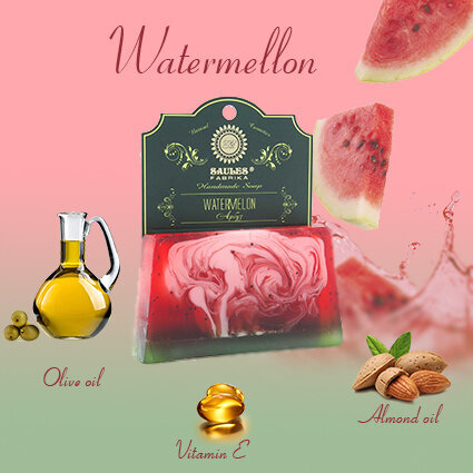 Glicerino muilas "Watermelon" Saules Fabrika, 80 g цена и информация | Muilai | pigu.lt