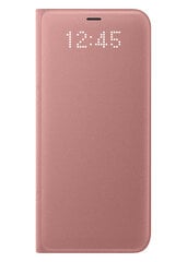 Atverčiamas dėklas Samsung EF-NG955PBEGWW LED View skirtas Samsung Galaxy S8 Plus G955, rožinis kaina ir informacija | Telefono dėklai | pigu.lt