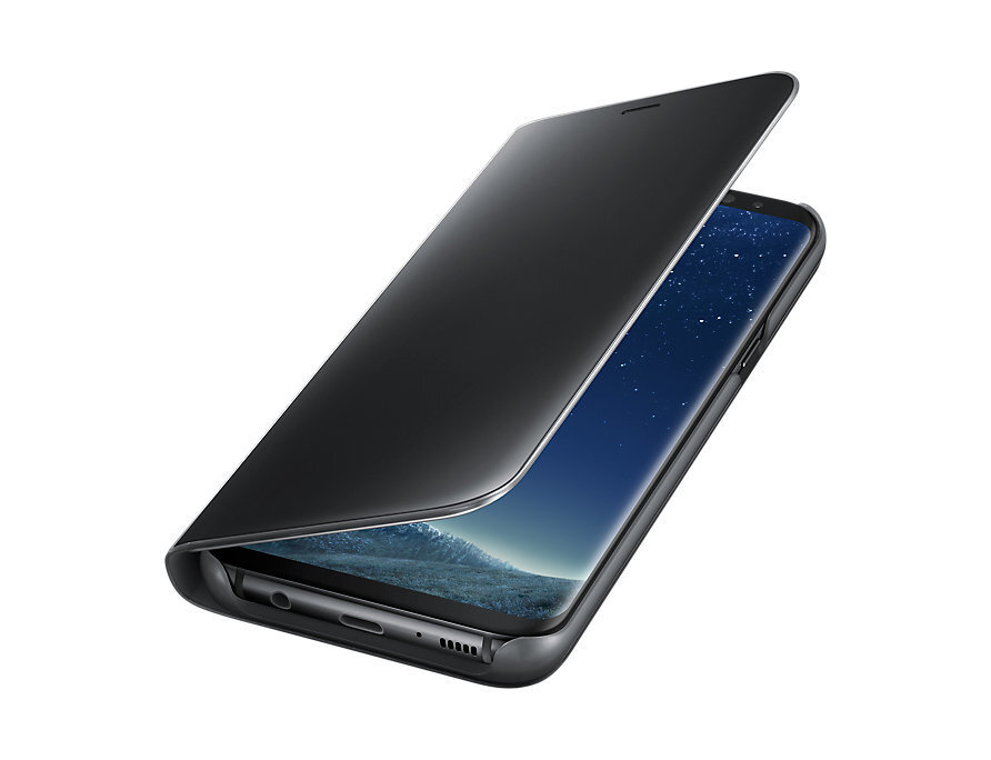 Atverčiamas dėklas-stovas Samsung EF-ZG955CFEGWW Clear View skirtas Samsung Galaxy S8 Plus G955, juodas цена и информация | Telefono dėklai | pigu.lt