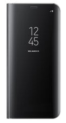 Atverčiamas dėklas-stovas Samsung EF-ZG955CFEGWW Clear View skirtas Samsung Galaxy S8 Plus G955, juodas kaina ir informacija | Telefono dėklai | pigu.lt