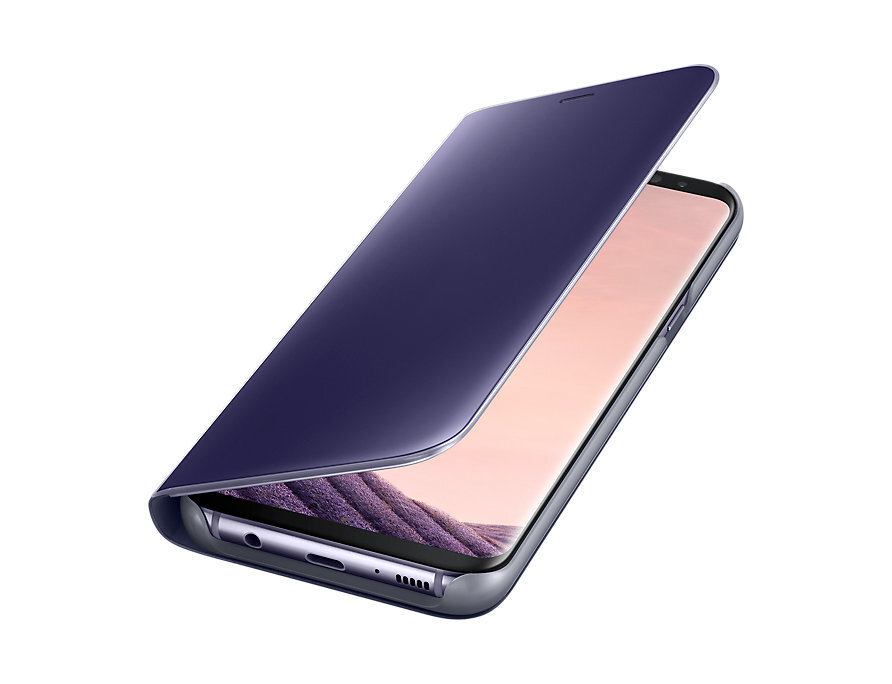 Atverčiamas dėklas-stovas Samsung Clear View skirtas Samsung Galaxy S8 Plus G955, violetinis kaina ir informacija | Telefono dėklai | pigu.lt