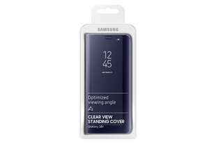 Atverčiamas dėklas-stovas Samsung Clear View skirtas Samsung Galaxy S8 Plus G955, violetinis kaina ir informacija | Telefono dėklai | pigu.lt