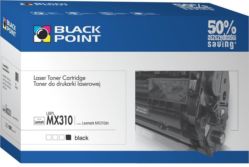 Toner Black Point LBPLMX310S | black | 2 500 pp | Lexmark MX310 / MX410 / MX510 цена и информация | Kasetės lazeriniams spausdintuvams | pigu.lt