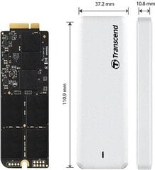 Transcend JetDrive 725 SSD for Apple 240GB SATA 6Gb/s + Enclosure Case USB 3.0 (TS240GJDM725) цена и информация | Внутренние жёсткие диски (HDD, SSD, Hybrid) | pigu.lt