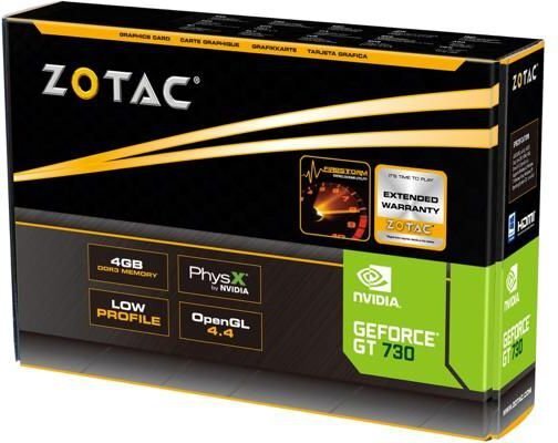 Zotac GeForce GT 730 Zone Edition 4GB DDR3 (64 bit) HDMI, DVI, VGA, BOX (ZT-71115-20L) цена и информация | Vaizdo plokštės (GPU) | pigu.lt